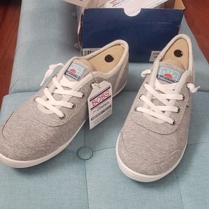 Bobs Sketchers memory foam be cute track meet gray